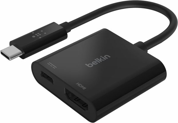 BELKIN ADAPTER USB C-HDMI WITH USB C POWER PASSTHROUGH,BLACK