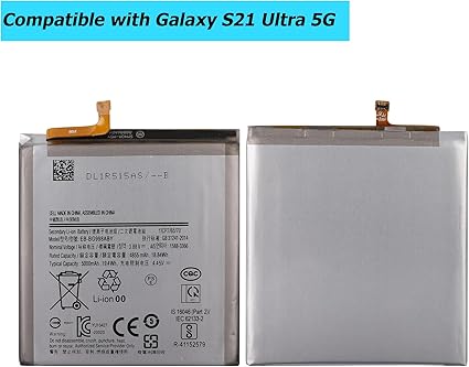 Battery for Samsung Original EB-BG998ABY for Samsung Galaxy S21 Ultra )G998B) with Screen Cleaning Cloth